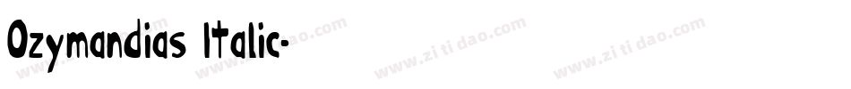 Ozymandias Italic字体转换